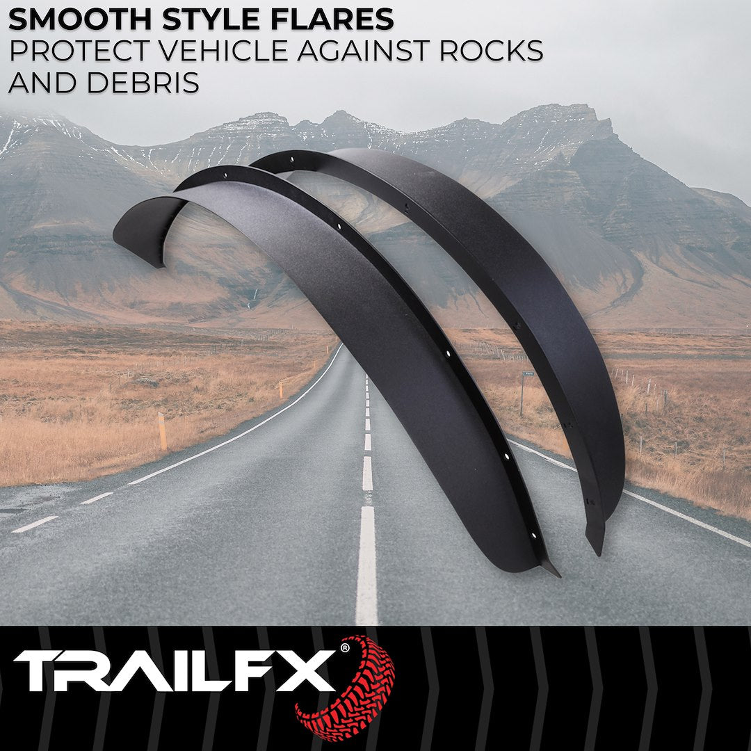 TrailFX Rear Flat Fender Flares for 2021-25 Ford Bronco 2 Door (BR013T)