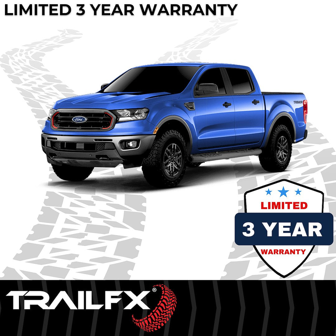 TrailFX 5" Oval Bent Step Bar for 2019-23 Ford Ranger Extended Cab – Black (A7091B)