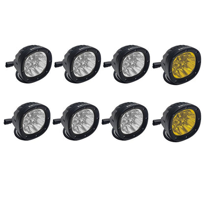ZROADZ 4-Inch All White LED Kit for Bronco Roof Rack - Includes 8 White Lights with Universal Harness