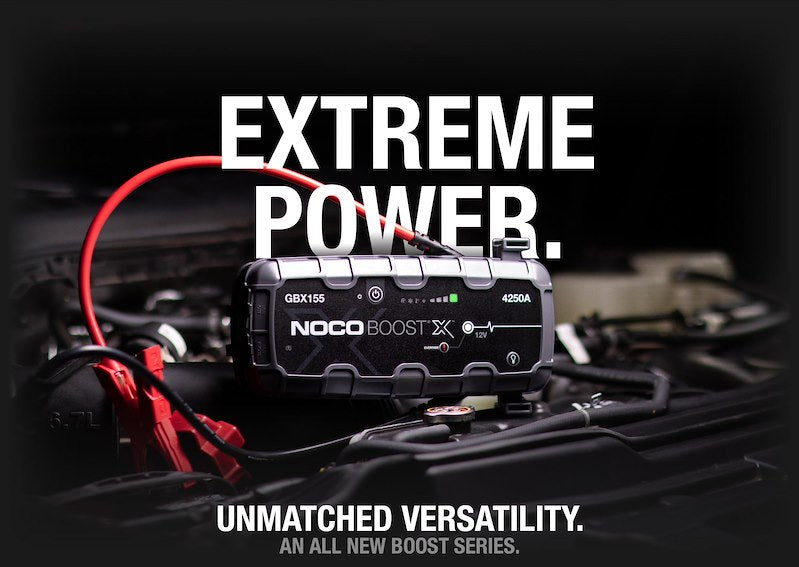 NOCO Portable Lithium Jump Starter with LED Light, Dual USB & HD Clamps for Cars, Trucks, SUVs, Boats & More - 12V 4250A