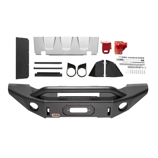 ARB Deluxe Bar Front Bumper for SUV – Fits 2018-2025 Jeep Wrangler JL / 2020-2025 Gladiator JT – Black Steel, With Grille Guard, Winch & D-Ring Mounts (1PC)