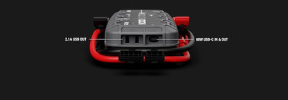 NOCO Portable Lithium Jump Starter with LED Light, Dual USB & HD Clamps for Cars, Trucks, SUVs, Boats & More - 12V 4250A