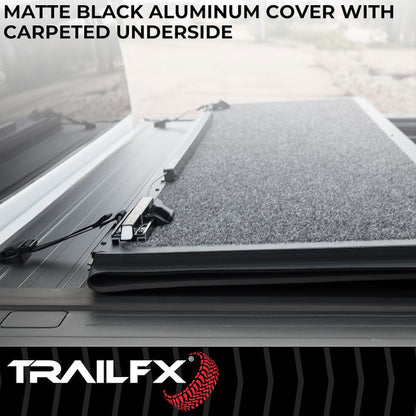 TrailFX Hard Tri-Fold Tonneau Cover for Pickup Trucks - Fits with 2020-25 Chevrolet Silverado 1500