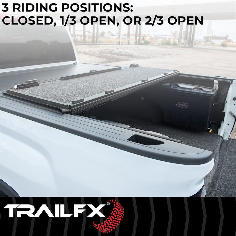 TrailFX Hard Trifold Tonneau Cover for Pickup Trucks - Fits 2020-25 Jeep Gladiator JT