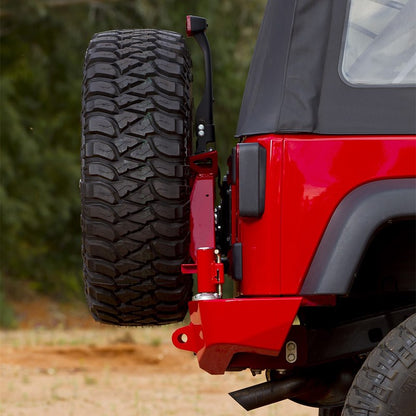 ARB Spare Tire Carrier for SUV – Fits 2007-2018 Jeep Wrangler JK – Black Steel, Tailgate Mount, Holds Up to 37-Inch Tire