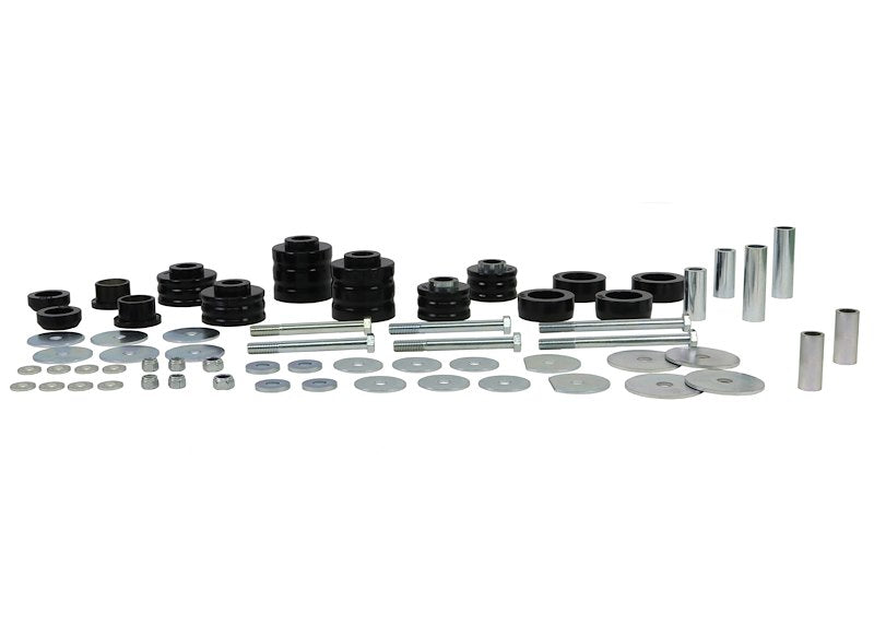 Whiteline Body Mount Bushing Kit for Pickup Trucks - Fits 1980-1998 Ford F-150, F-250, F-350 - High-Quality Polyurethane (Black Finish)