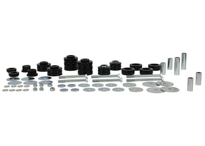 Whiteline Body Mount Bushing Kit for Pickup Trucks - Fits 1980-1998 Ford F-150, F-250, F-350 - High-Quality Polyurethane (Black Finish)