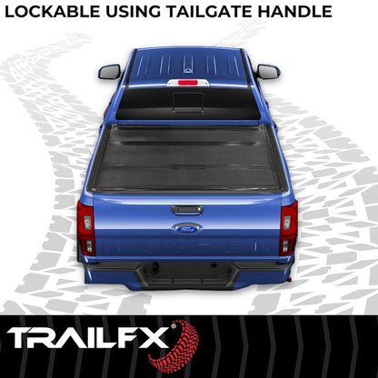 TrailFX Hard Trifold Tonneau Cover for Pickup Trucks - Fits 2019-23 Ford Ranger