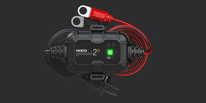 NOCO Battery Charger Direct-Mount for 12V Lead-Acid Batteries - 2A, Fully Automatic - 120-240V AC