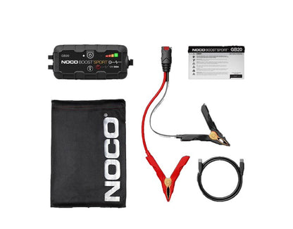 NOCO Portable Lithium Jump Starter for Motorcycle, ATV, UTV, Lawn Equipment & Cars up to 4L Gas Engines – 12V 500A