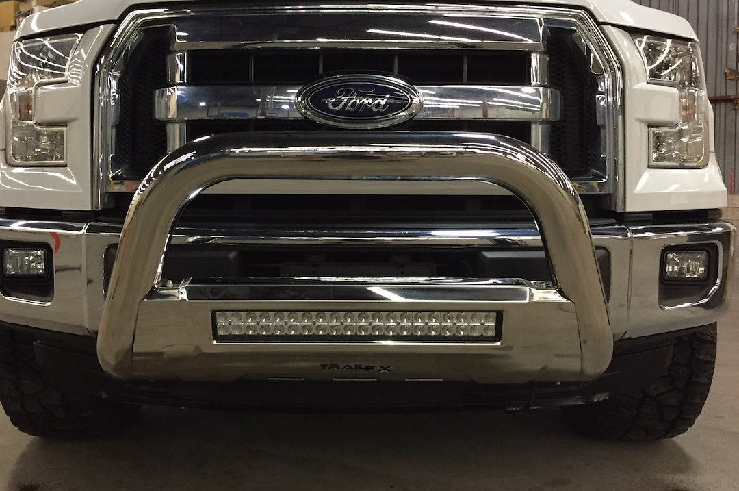 TrailFX 3.5" Oval Bull Bar w/Light Option for 2015-22 GM Colorado/Canyon – Stainless (B1604S)