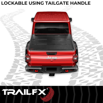 TrailFX Hard Trifold Tonneau Cover for Pickup Trucks - Fits 2020-25 Jeep Gladiator JT