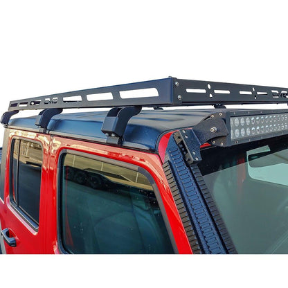 DV8 Offroad Roof Rack Base Gutter Rail Mount Clamp-On Black Steel Construction