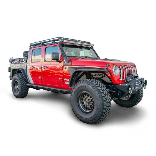 DV8 Offroad Roof Rack Base Gutter Rail Mount Clamp-On Black Steel Construction