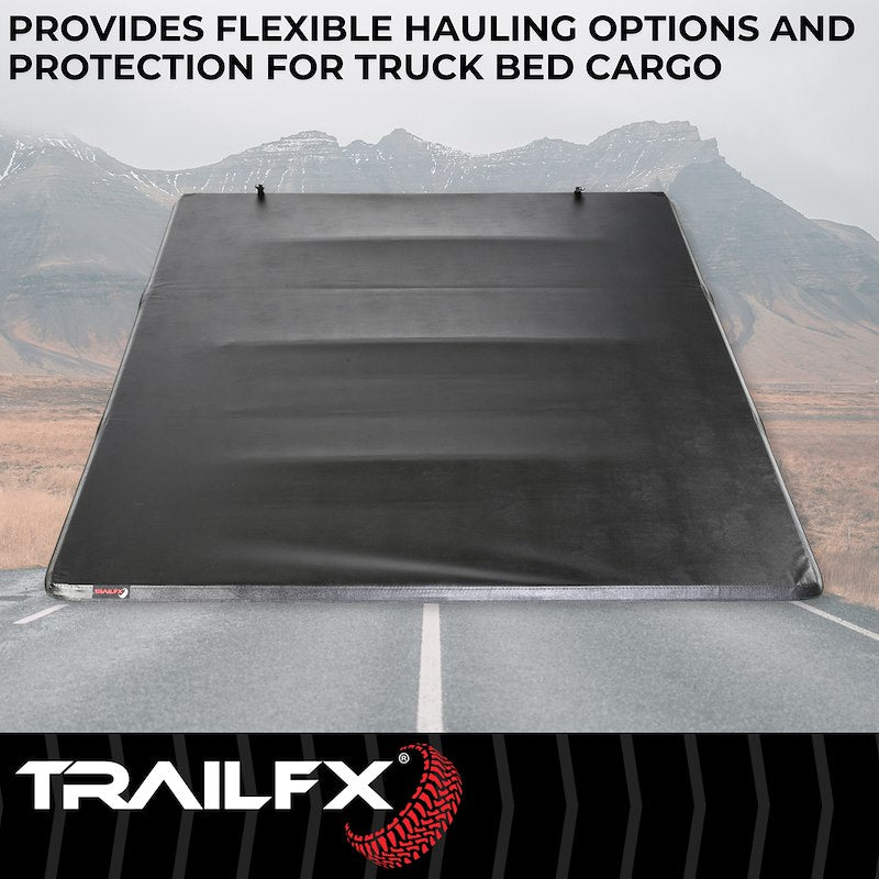 TrailFX Soft Folding Tonneau Cover for Pickup Trucks - Fits 2019-2023 New Model, 2024-2025 Ram 1500