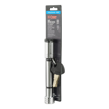 CURT Hitch Lock – 5/8" Barbell Pin for 2 & 2-1/2 Inch Receiver ,Chrome