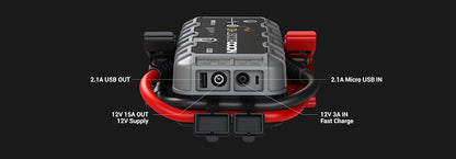 NOCO Portable Lithium Jump Starter for Cars, Trucks, SUVs, Boats, RVs & More up to 8L Gas or 6L Diesel Engines - 12V 2000A