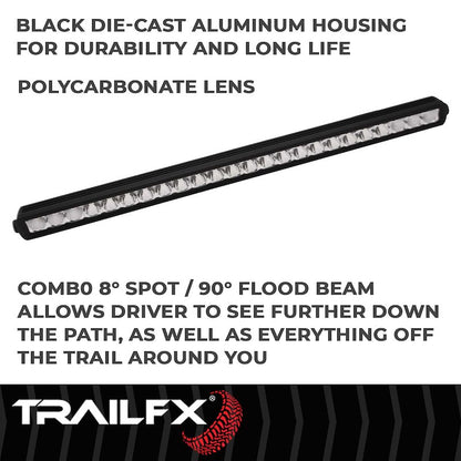 TrailFX 30" LED Light Bar for Off-Road Mid to Full-Size Pickup Trucks, SUVs, Overlanders - 120W, Combo Beam, 14400 Lumens