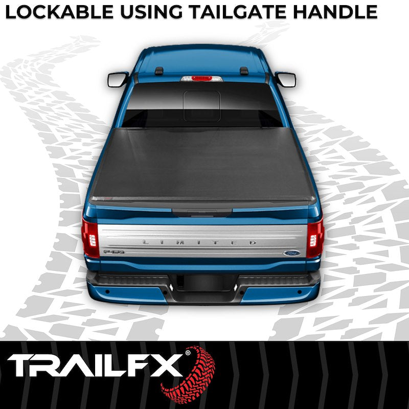 TrailFX Soft Folding Tonneau Cover for Pickup Trucks - Fits 2019-2023 Ford Ranger