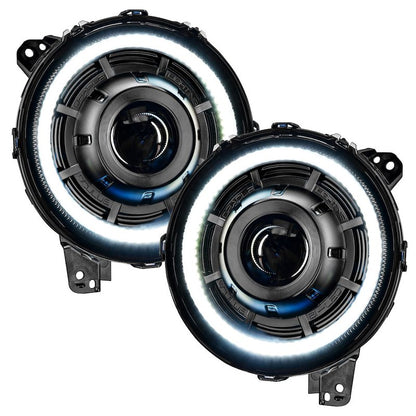 Oracle Oculus LED Projector Headlight Set 36W 4800 Lumens White Halo Black Housing DOT/SAE Certified