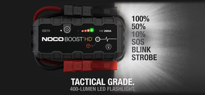 NOCO Portable Lithium Jump Starter for Cars, Trucks, SUVs, Boats, RVs & More up to 8L Gas or 6L Diesel Engines - 12V 2000A