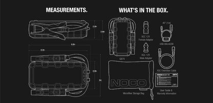 NOCO Portable Lithium Jump Starter for Cars, Trucks, SUVs, Boats, RVs & More up to 8L Gas or 6L Diesel Engines - 12V 2000A