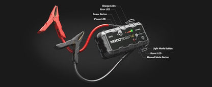 NOCO Portable Lithium Jump Starter for Cars, Trucks, SUVs, Boats, RVs & More up to 8L Gas or 6L Diesel Engines - 12V 2000A