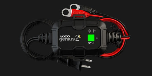 NOCO Battery Charger for 6V & 12V Lead-Acid and Lithium Batteries - 2A, 9-Step Fully Automatic - 120-240V AC