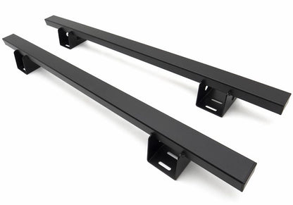 ZROADZ Overland Rack Crossbars for 2019-2023 Pickup - Black Mild Steel, 2-Piece Bolt-On Set