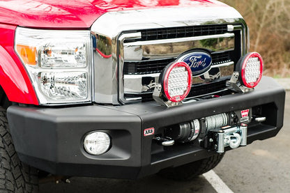 ARB Modular Front Bumper for Truck – Fits 2011-2016 Ford F-250 / F-350 / F-450 Super Duty – Black Steel, With Winch & D-Ring Mounts (1PC)