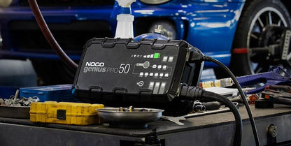 NOCO Battery Charger Genius PRO for 6V, 12V & 24V Lead-Acid and Lithium Batteries - 50A/25A, Fully Automatic - 120-240V AC