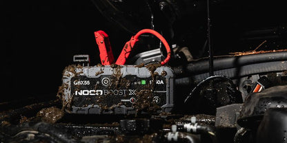 NOCO Portable Lithium Jump Starter with LED Light, USB-C/USB Ports & HD Clamps for Cars, Trucks, SUVs, Boats & More - 12V 1750A