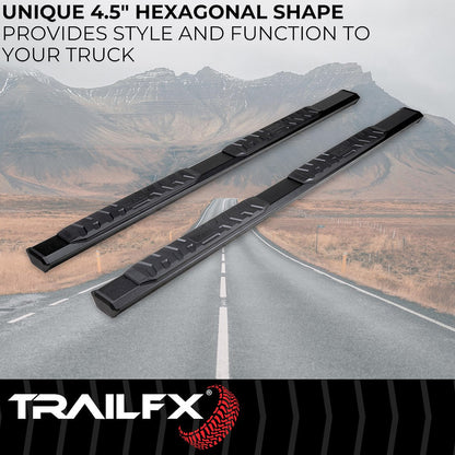TrailFX A4 Step Bars for 2019-22 GM Silverado/Sierra Crew Cab (AL4006B)