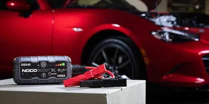 NOCO Portable Lithium Jump Starter with LED Light, USB-C/USB Ports & HD Clamps for Cars, Trucks, SUVs, Boats & More - 12V 1250A