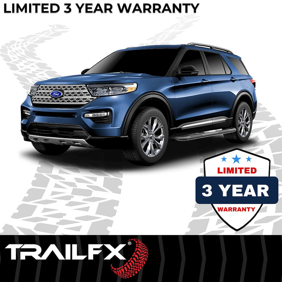 TrailFX 3" Round Step Bar for 2020-25 Ford Explorer – Black (A0064B)