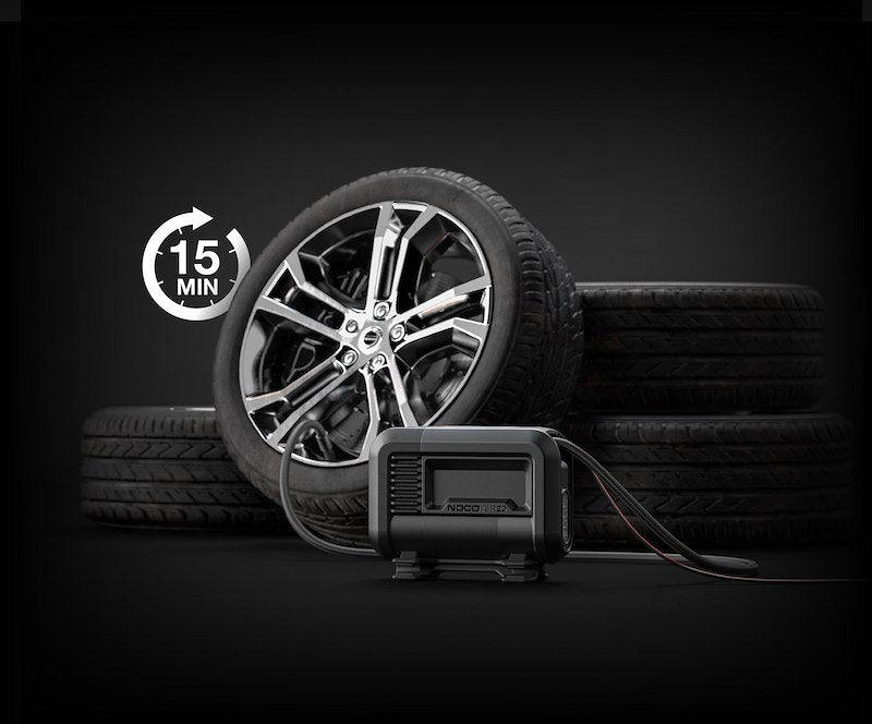 NOCO Portable Electric Tire Inflator for Car & SUV Tires - 0-40 PSI, 20ft Power Cord & Adapters - 12V 280W