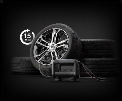 NOCO Portable Electric Tire Inflator for Car & SUV Tires - 0-40 PSI, 20ft Power Cord & Adapters - 12V 280W