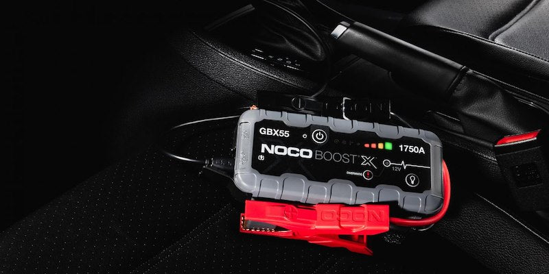 NOCO Portable Lithium Jump Starter with LED Light, USB-C/USB Ports & HD Clamps for Cars, Trucks, SUVs, Boats & More - 12V 1750A
