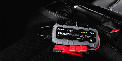 NOCO Portable Lithium Jump Starter with LED Light, USB-C/USB Ports & HD Clamps for Cars, Trucks, SUVs, Boats & More - 12V 1750A