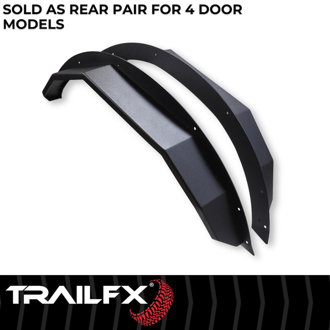 TrailFX Rear Angled Fender Flares for 2021-25 Ford Bronco 4 Door (BR008T)