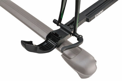 T-Slot Roof Rack Bike Mount, 1-Bike, 50 lb Capacity, Fork Mount, Lock, Black, with Quick Release Handle.