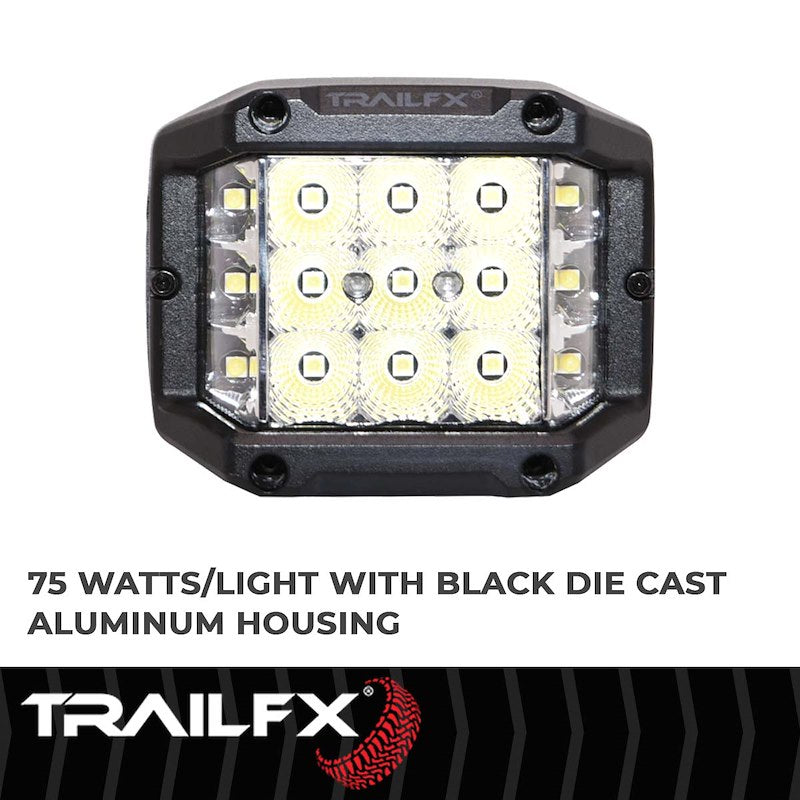 TFX 4" LED Light; 75W, 9000 Lumens; Combo Beam; IP67 Rated; 30,000 Hours; Includes Wiring.