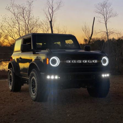 Oracle Rectangular LED Fog Lights 90W 6000 Lumens Clear Lens White