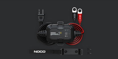 NOCO Battery Charger Direct-Mount for 12V Lead-Acid Batteries - 2A, Fully Automatic - 120-240V AC