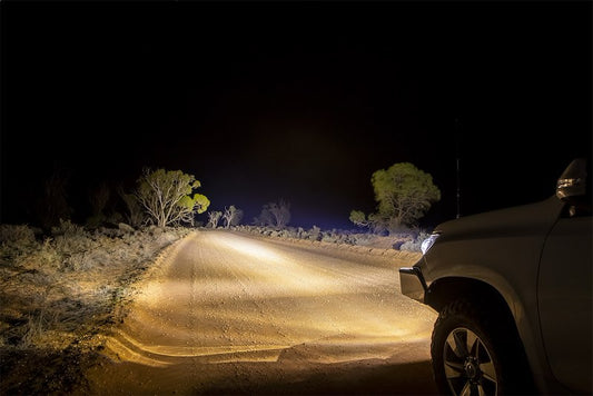ARB Round LED Off-Road Driving Light Set - Intensity V2 Flood Beam Black