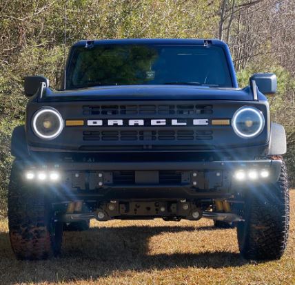 Oracle Rectangular LED Fog Lights 90W 6000 Lumens Clear Lens White