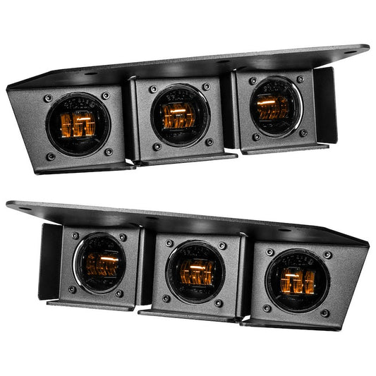 Oracle Rectangular LED Fog Lights 90W Amber Lens Black Steel Housing