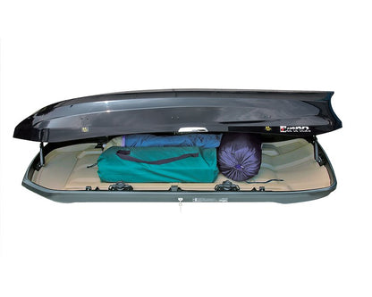 InnoRacks Wedge Plus Cargo Box  for SUVs with All Crossbars, Lockable, 13 cu ft, Dual-Side Opening, Black