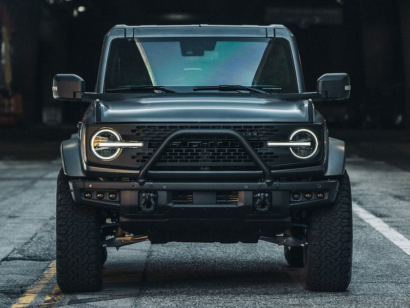 Oracle Rectangular LED Fog Lights 90W Amber Lens Black Steel Housing