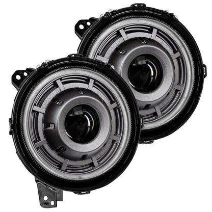 Oracle Light Oculus Bi-LED Projector Headlights for Fits 2018-25 Jeep Wrangler JL / Gladiator JT - Graphite Metallic - 5500K
